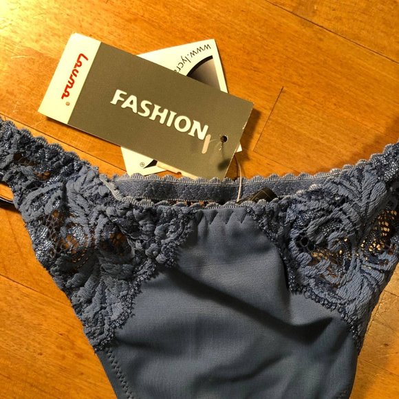 Lauma European Women's thongs Blue Strings Lycra Size Small - Picture 9 of 11